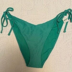 Aerie  cheekiest Teal Bikini Bottom with Side Ties